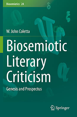 Couverture cartonnée Biosemiotic Literary Criticism de W. John Coletta