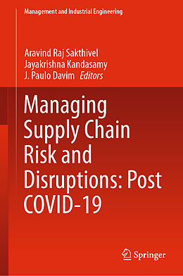 Livre Relié Managing Supply Chain Risk and Disruptions: Post COVID-19 de 