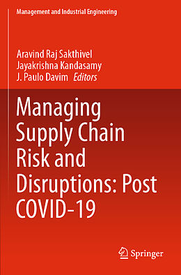 Couverture cartonnée Managing Supply Chain Risk and Disruptions: Post COVID-19 de 