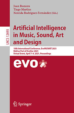 Kartonierter Einband Artificial Intelligence in Music, Sound, Art and Design von 