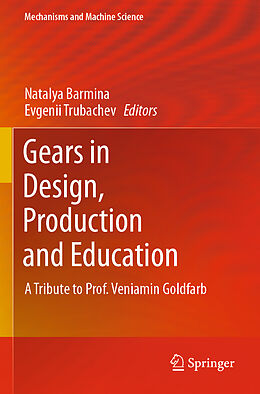 Couverture cartonnée Gears in Design, Production and Education de 