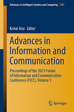 Couverture cartonnée Advances in Information and Communication de 