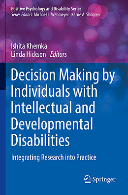 Kartonierter Einband Decision Making by Individuals with Intellectual and Developmental Disabilities von 