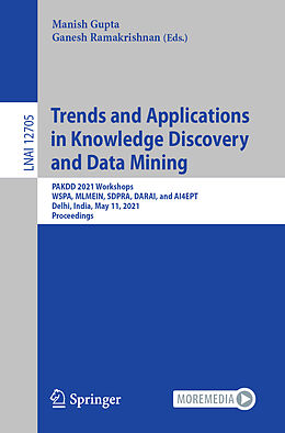 Couverture cartonnée Trends and Applications in Knowledge Discovery and Data Mining de 