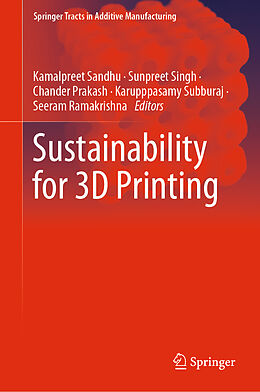 Livre Relié Sustainability for 3D Printing de 