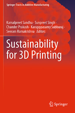 Couverture cartonnée Sustainability for 3D Printing de 