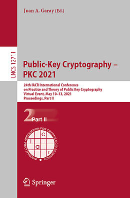 Couverture cartonnée Public-Key Cryptography   PKC 2021 de 