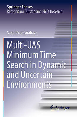 Couverture cartonnée Multi-UAS Minimum Time Search in Dynamic and Uncertain Environments de Sara Pérez Carabaza