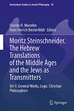 Livre Relié Moritz Steinschneider. The Hebrew Translations of the Middle Ages and the Jews as Transmitters de 