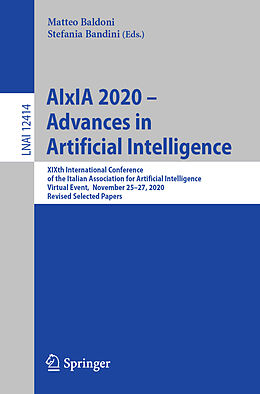 Kartonierter Einband AIxIA 2020   Advances in Artificial Intelligence von 