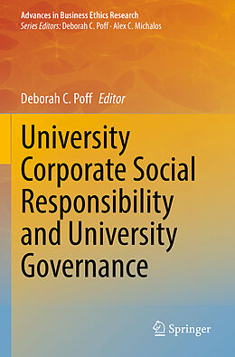 Couverture cartonnée University Corporate Social Responsibility and University Governance de 