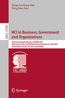 Kartonierter Einband HCI in Business, Government and Organizations von 