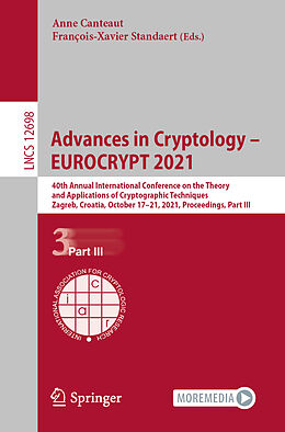 Couverture cartonnée Advances in Cryptology   EUROCRYPT 2021 de 