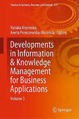 Livre Relié Developments in Information & Knowledge Management for Business Applications de 