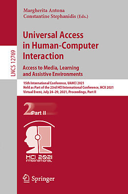 Kartonierter Einband Universal Access in Human-Computer Interaction. Access to Media, Learning and Assistive Environments von 