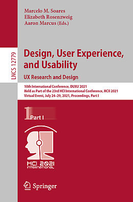 Kartonierter Einband Design, User Experience, and Usability: UX Research and Design von 