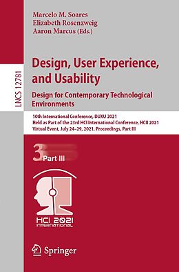 E-Book (pdf) Design, User Experience, and Usability: Design for Contemporary Technological Environments von 