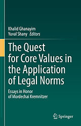 eBook (pdf) The Quest for Core Values in the Application of Legal Norms de 