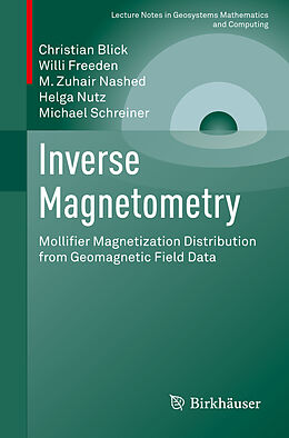 Couverture cartonnée Inverse Magnetometry de Christian Blick, Willi Freeden, Michael Schreiner