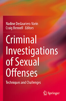 Couverture cartonnée Criminal Investigations of Sexual Offenses de 