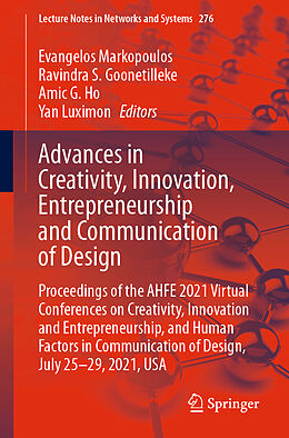 Kartonierter Einband Advances in Creativity, Innovation, Entrepreneurship and Communication of Design von 