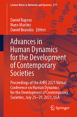 Couverture cartonnée Advances in Human Dynamics for the Development of Contemporary Societies de 