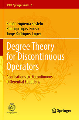 Kartonierter Einband Degree Theory for Discontinuous Operators von Rubén Figueroa Sestelo, Jorge Rodríguez López, Rodrigo López Pouso