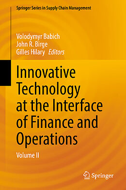 Livre Relié Innovative Technology at the Interface of Finance and Operations de 