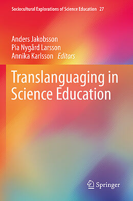 Couverture cartonnée Translanguaging in Science Education de 