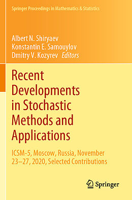 Kartonierter Einband Recent Developments in Stochastic Methods and Applications von 