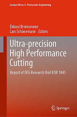 Livre Relié Ultra-precision High Performance Cutting de 