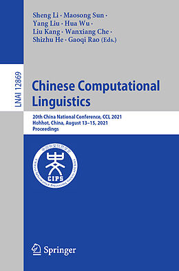 Kartonierter Einband Chinese Computational Linguistics von 