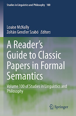 Couverture cartonnée A Reader's Guide to Classic Papers in Formal Semantics de 