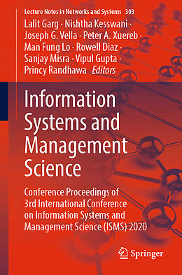 Couverture cartonnée Information Systems and Management Science de 