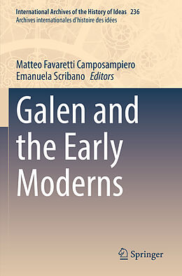 Couverture cartonnée Galen and the Early Moderns de 