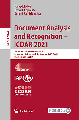 Kartonierter Einband Document Analysis and Recognition   ICDAR 2021 von 