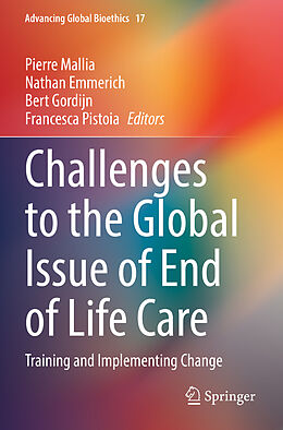 Couverture cartonnée Challenges to the Global Issue of End of Life Care de 