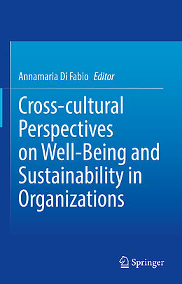 Livre Relié Cross-cultural Perspectives on Well-Being and Sustainability in Organizations de 