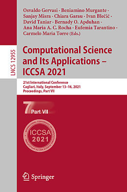 Kartonierter Einband Computational Science and Its Applications   ICCSA 2021 von 