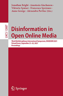 Kartonierter Einband Disinformation in Open Online Media von 