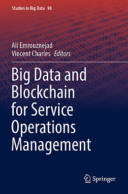 Couverture cartonnée Big Data and Blockchain for Service Operations Management de 