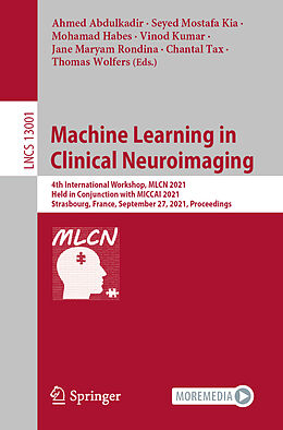 Kartonierter Einband Machine Learning in Clinical Neuroimaging von 