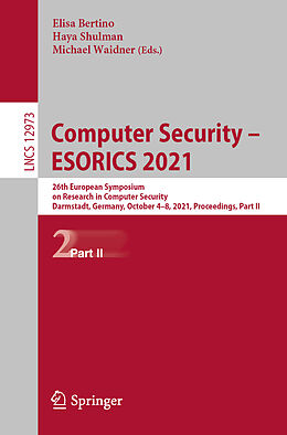 Kartonierter Einband Computer Security   ESORICS 2021 von 