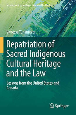 Couverture cartonnée Repatriation of Sacred Indigenous Cultural Heritage and the Law de Vanessa Tünsmeyer