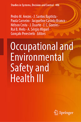 Livre Relié Occupational and Environmental Safety and Health III de 