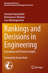 Couverture cartonnée Rankings and Decisions in Engineering de Fiorenzo Franceschini, Luca Mastrogiacomo, Domenico A. Maisano