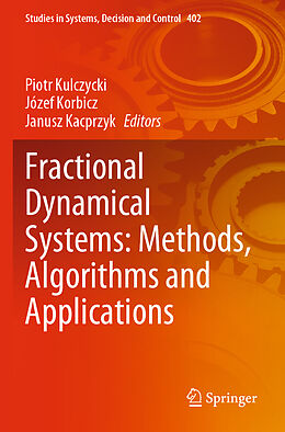 Couverture cartonnée Fractional Dynamical Systems: Methods, Algorithms and Applications de 