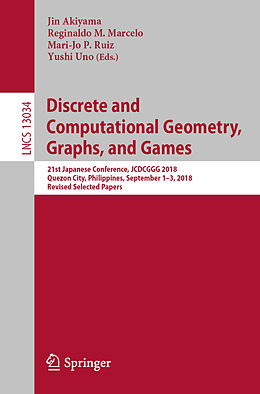 Kartonierter Einband Discrete and Computational Geometry, Graphs, and Games von 