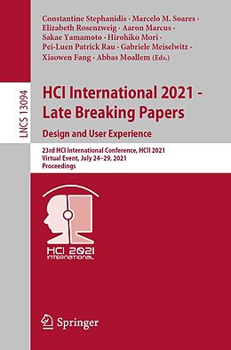 E-Book (pdf) HCI International 2021 - Late Breaking Papers: Design and User Experience von 