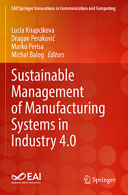 Couverture cartonnée Sustainable Management of Manufacturing Systems in Industry 4.0 de 